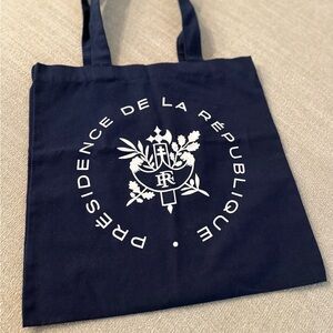 Navy Blue Cotton Tote from Galeries Lafayette in Paris